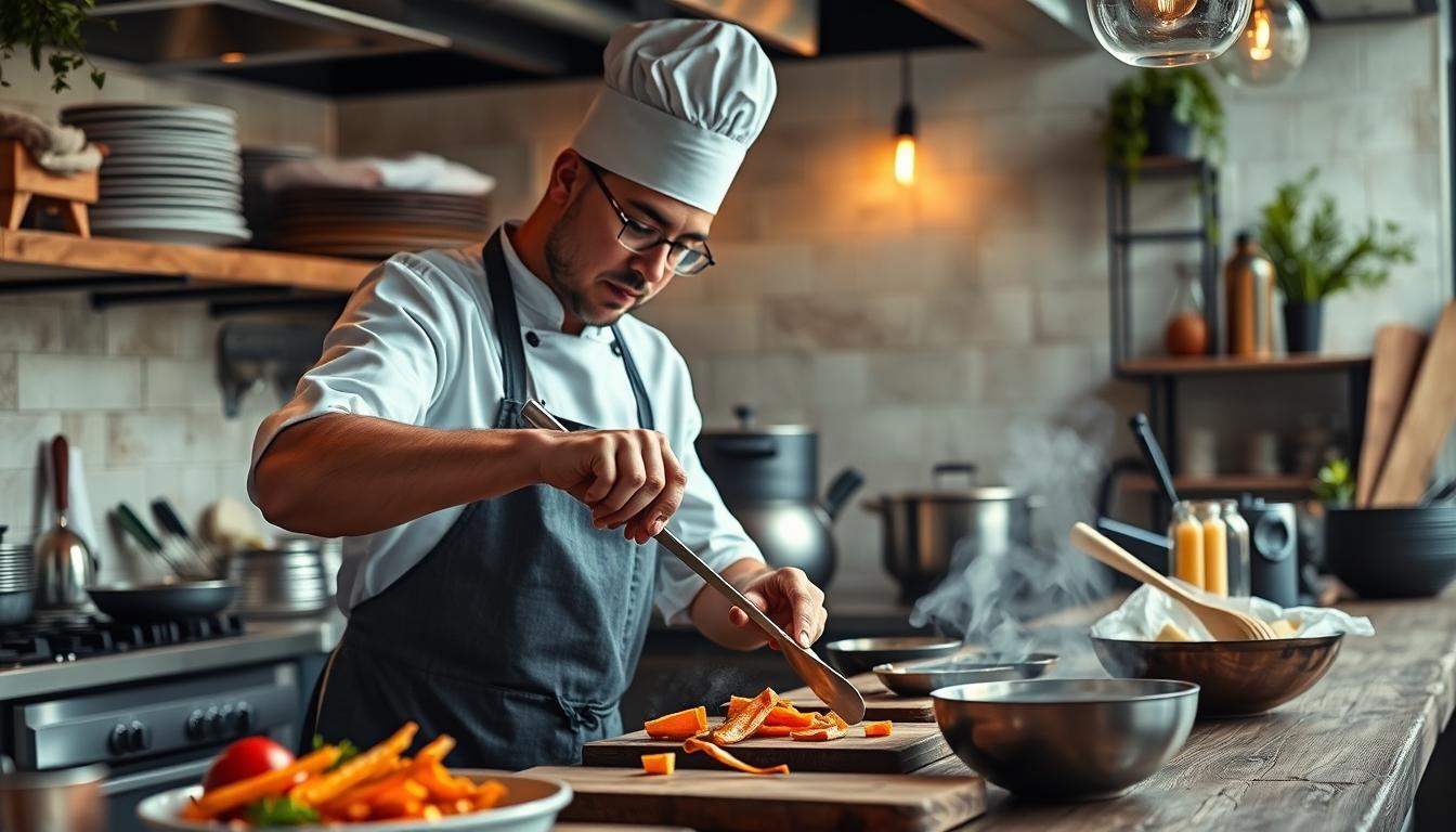 Ingredients prepared for a simple home dinner